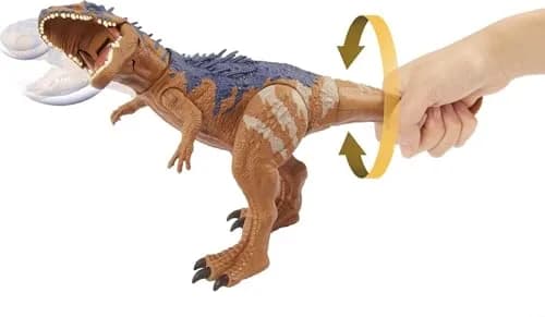 Mattel Jurassic World Massive Biters Siats Meekerorum Dinosaur Action Figure | Movable Joints, Tail-Activated Strike & Chomping Motion thumbnail 2