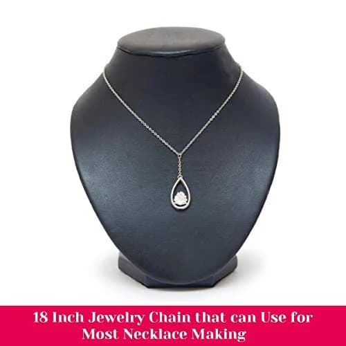 selizo Silver Plated Cable Necklace Chains 20 Inches (1.2mm) | 30 Pack Jewelry Making Chains with Lobster Clasp thumbnail 6