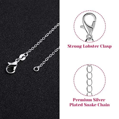 selizo Silver Plated Cable Necklace Chains 20 Inches (1.2mm) | 30 Pack Jewelry Making Chains with Lobster Clasp thumbnail 3