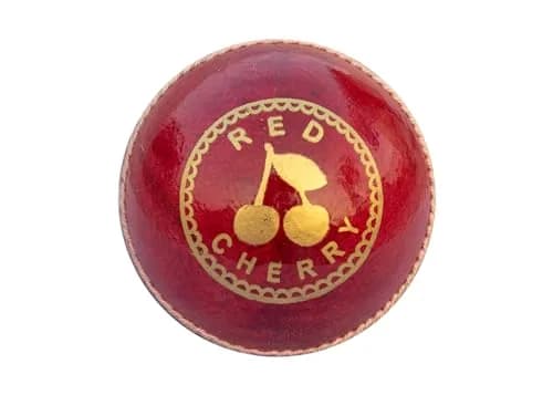 Red Cherry Hand Made Red Leather Cricket Ball, Youth Size, 156g (5.5 oz) | Premium Indian Leather for Beginners thumbnail 2