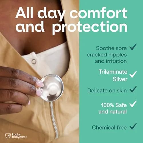 Koala Babycare Original Silver Nursing Cups Maxi Size | Protect & Soothe Sore Nipples thumbnail 2