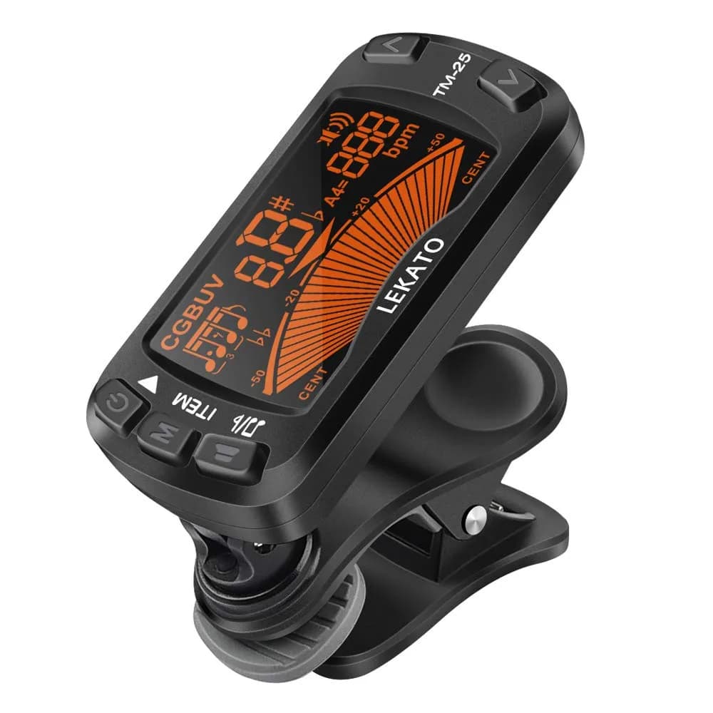 LEKATO Guitar Tuner Clip On Metronome Tone Generator 3 in 1 Portable | All Instruments, Bass, Violin, Ukulele - main product image