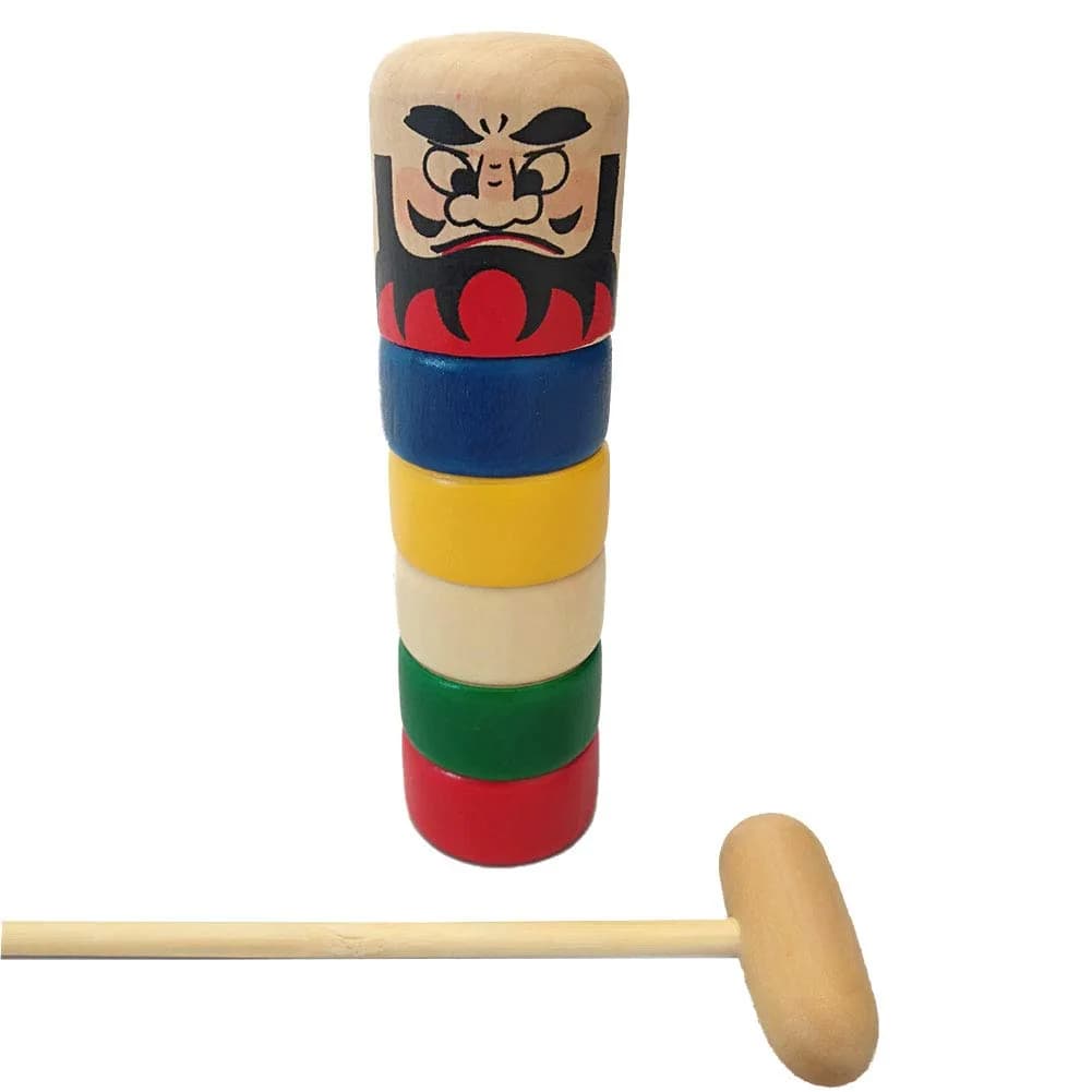 Tomerry Daruma Otoshi Japanese Traditional Game 18.3cm (7.2in) | Educational Toy for Kids & Adults