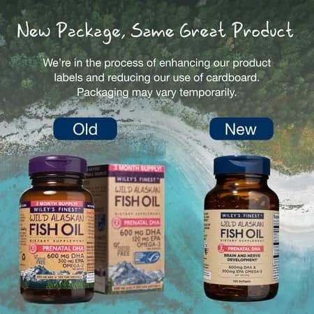 Wiley's Finest Wild Alaskan Fish Oil Prenatal DHA, 120 Count | Supports Baby Brain & Eye Development thumbnail 12