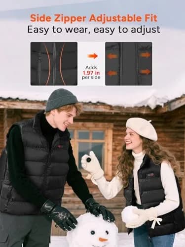 DR.PREPARE USB Electric Heated Vest L-XL Black | 10 Heating Zones for Winter Warmth thumbnail 2