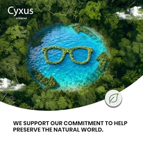 Cyxus Browline Blue Light Glasses for Men Women Reduce Eye Strain 8056T54 | Stylish Anti-Blue Light Glasses for Screen Use thumbnail 5