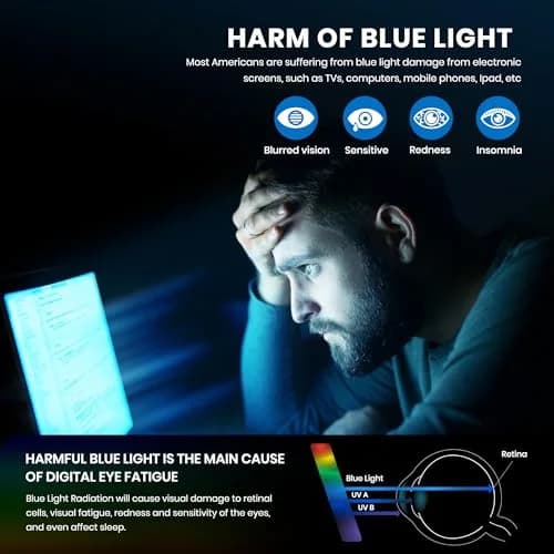 Cyxus Browline Blue Light Glasses for Men Women Reduce Eye Strain 8056T54 | Stylish Anti-Blue Light Glasses for Screen Use thumbnail 7