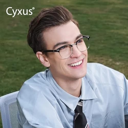 Cyxus Browline Blue Light Glasses for Men Women Reduce Eye Strain 8056T54 | Stylish Anti-Blue Light Glasses for Screen Use thumbnail 2