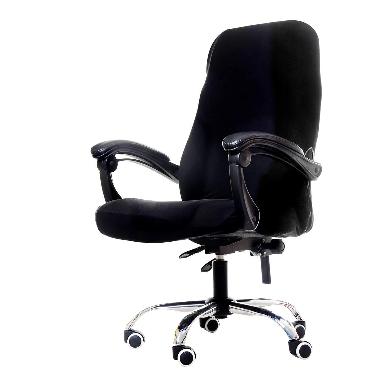 WOMACO Printed Office Chair Cover, Stretch Computer Chair Slipcover, Black, Medium | Universal Fit & High Stretch - main product image