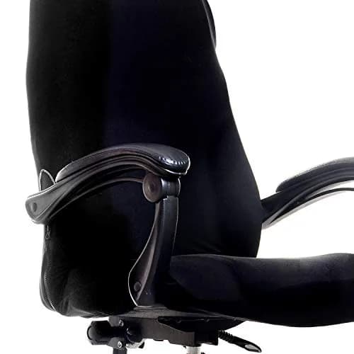 WOMACO Printed Office Chair Cover, Stretch Computer Chair Slipcover, Black, Medium | Universal Fit & High Stretch thumbnail 2