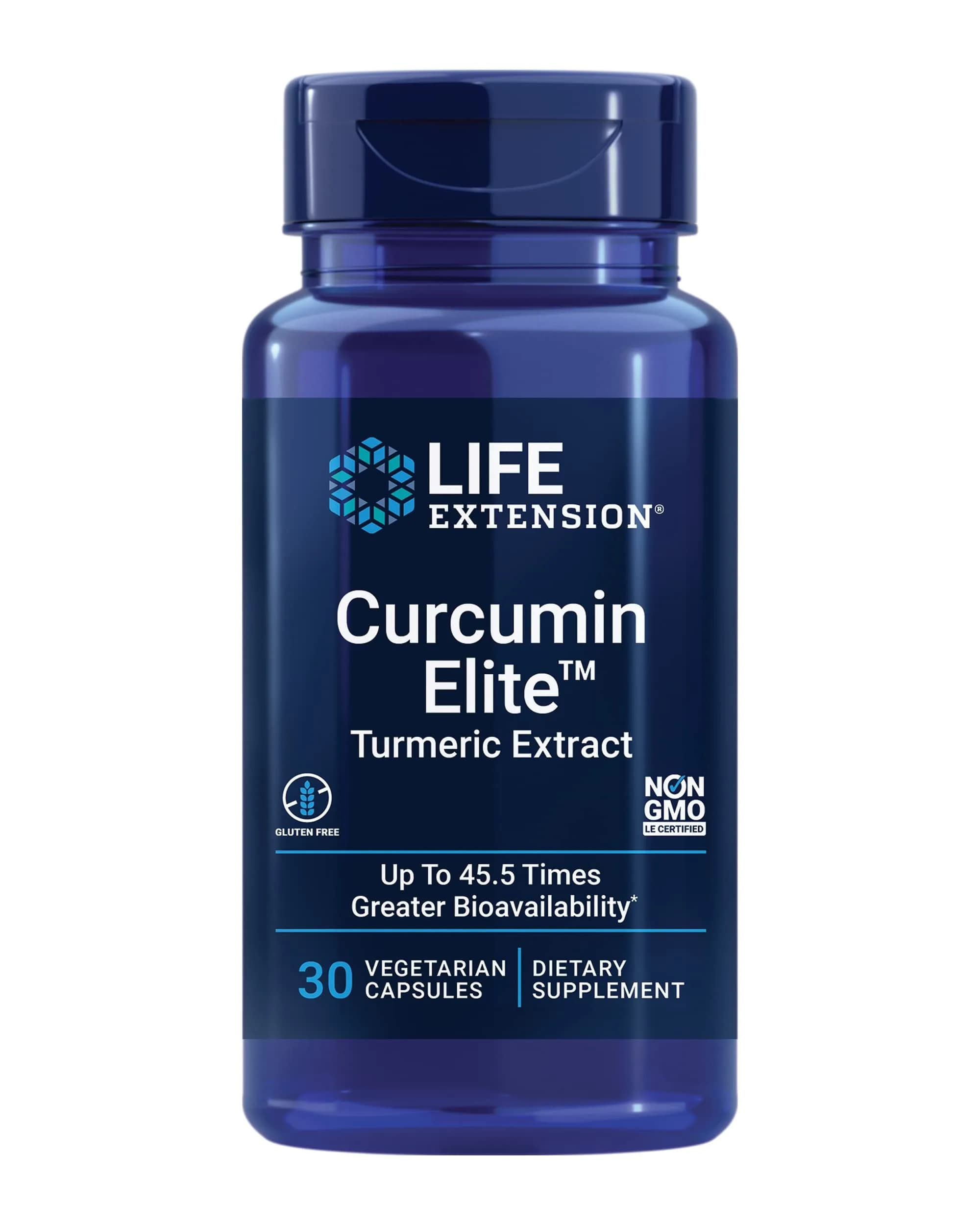 Life Extension Curcumin Elite™ Turmeric Extract 500 mg Capsules (30 Count) | Supports Healthy Inflammation & Immune Response — Orange