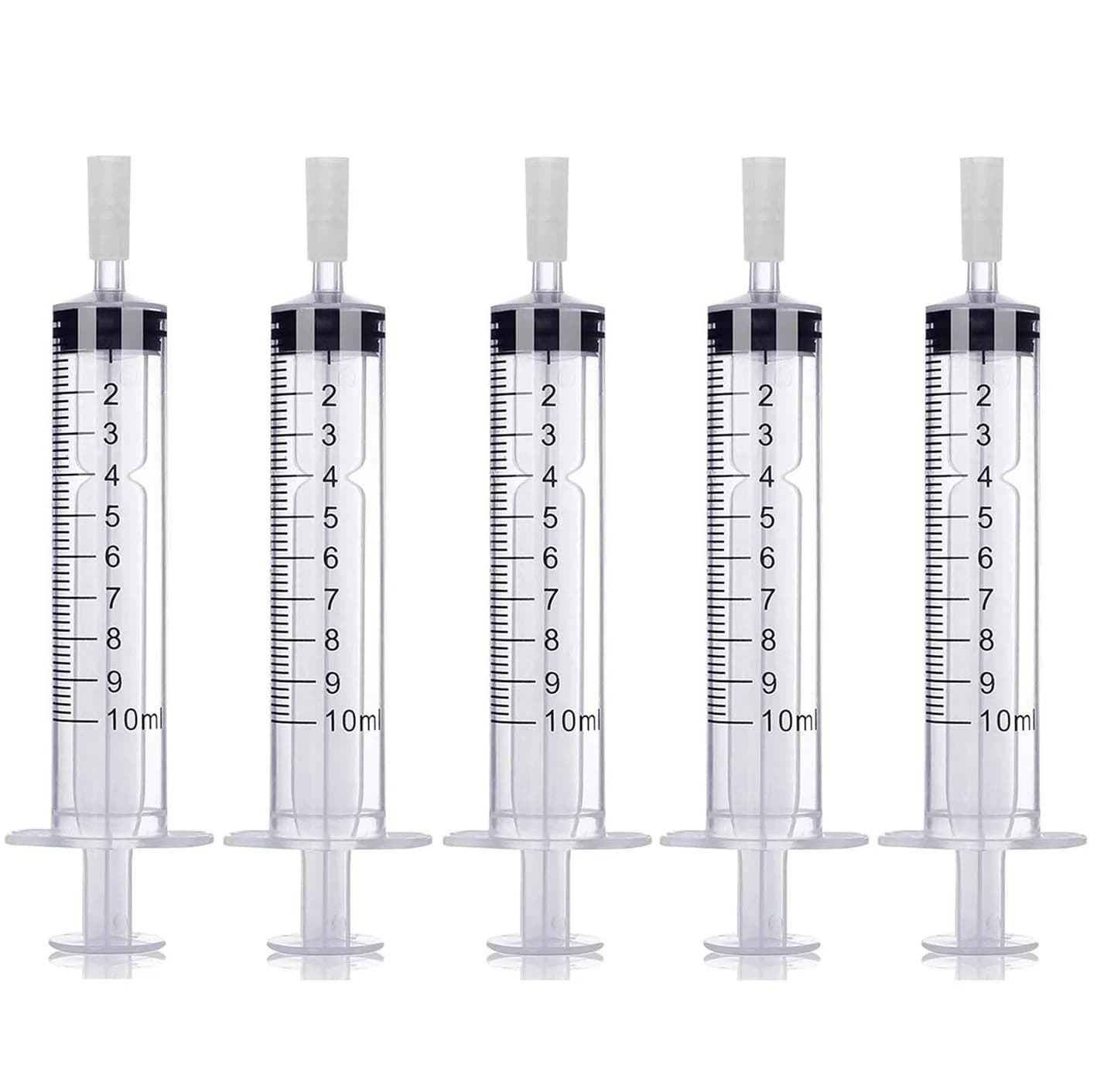 MUB Perfume Refill Pump Syringe with Extraction Adapter, 10ml Capacity, 5-Pack | For Travel Atomizer Refills
