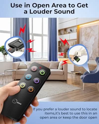 Esky Key Finder with 2 Transmitters and 6 Receivers | RF Tracking for Keys, Wallets, Remotes thumbnail 6
