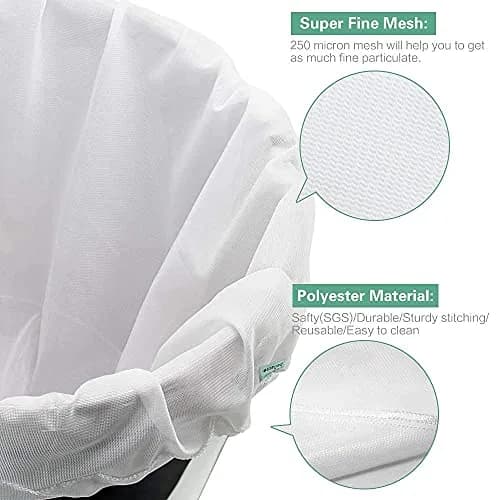 Bellamei Reusable Brew Bag 2 Pack 56cm x 66cm (22"x26") 250 Micron Fine Mesh | Brew in a Bag for All-Grain Brewing thumbnail 2