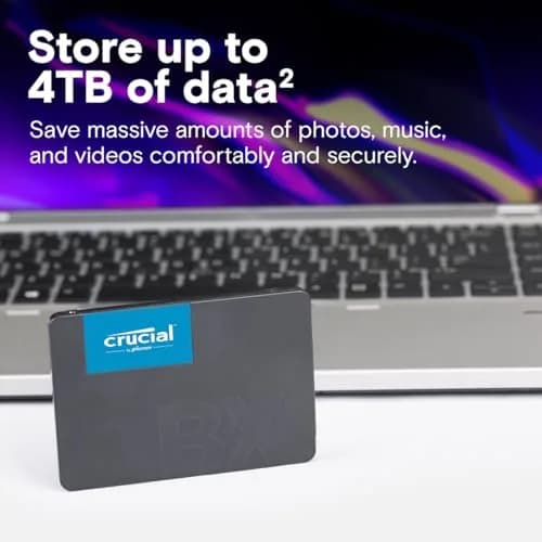 Crucial BX500 2TB 3D NAND SATA 2.5-Inch Internal SSD (2TB / 1.83 TiB) | Boost System Speed & Battery Life thumbnail 5
