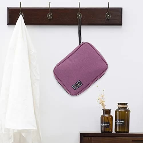 PACMAXI Watch Band Storage Case for 20 Bands | Purple Polyester Organizer with Wristlet Handle thumbnail 7