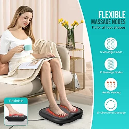 Snailax Shiatsu Foot Massager with Heat | Ergonomic Design, 3 Modes & 3 Intensity Levels, Fits All Feet thumbnail 2