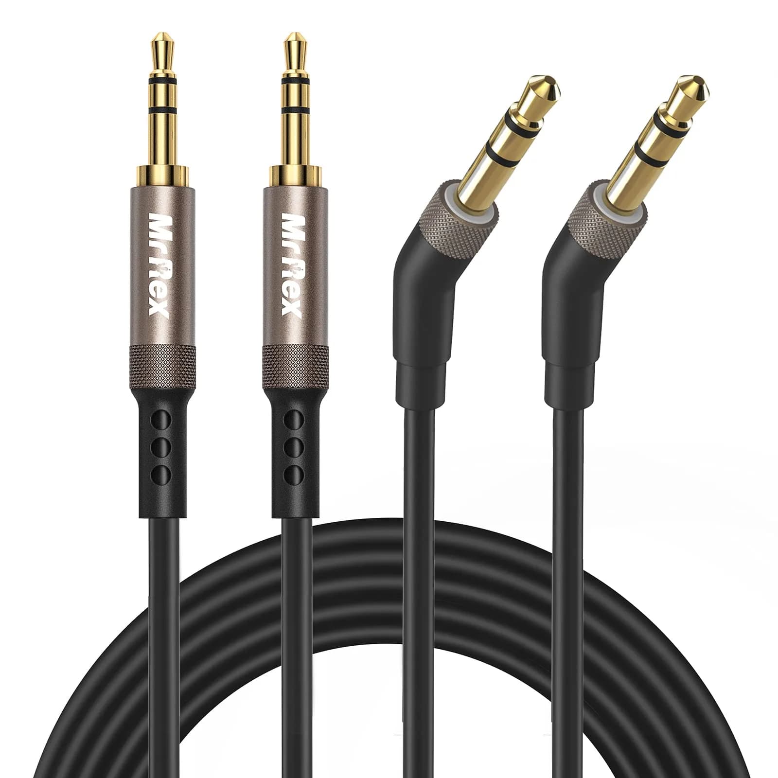Mr Rex 2.5mm to 3.5mm Aux Cable Cord (2-Pack, 5FT / 1.5M) | Replacement Audio Wire for Bose, JBL Headphones