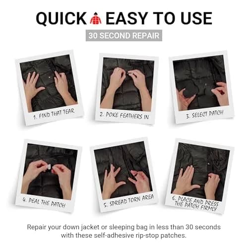 DJR Self-Adhesive Waterproof Repair Patch Kit | 30-Second Fix for Outdoor Gear, Nylon Ripstop, Multiple Colors thumbnail 3
