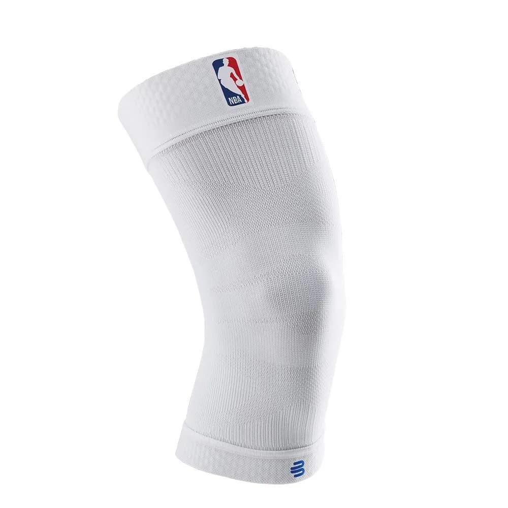 Bauerfeind Sports Compression Knee Support NBA Black L | Doctor Recommended, Adjustable Fit — White / Medium