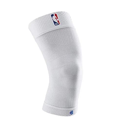 Bauerfeind Sports Compression Knee Support NBA White M | Basketball Knee Pain Relief & Performance thumbnail 1