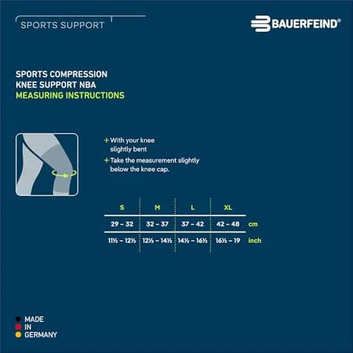 Bauerfeind Sports Compression Knee Support NBA White M | Basketball Knee Pain Relief & Performance thumbnail 6