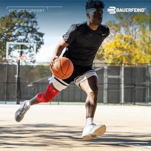 Bauerfeind Sports Compression Knee Support NBA White M | Basketball Knee Pain Relief & Performance thumbnail 8