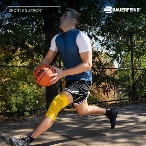 Bauerfeind Sports Compression Knee Support NBA White M | Basketball Knee Pain Relief & Performance thumbnail 9