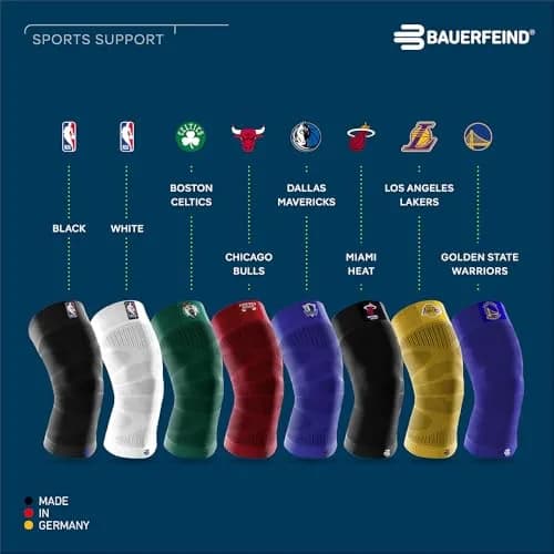 Bauerfeind Sports Compression Knee Support NBA White M | Basketball Knee Pain Relief & Performance thumbnail 3