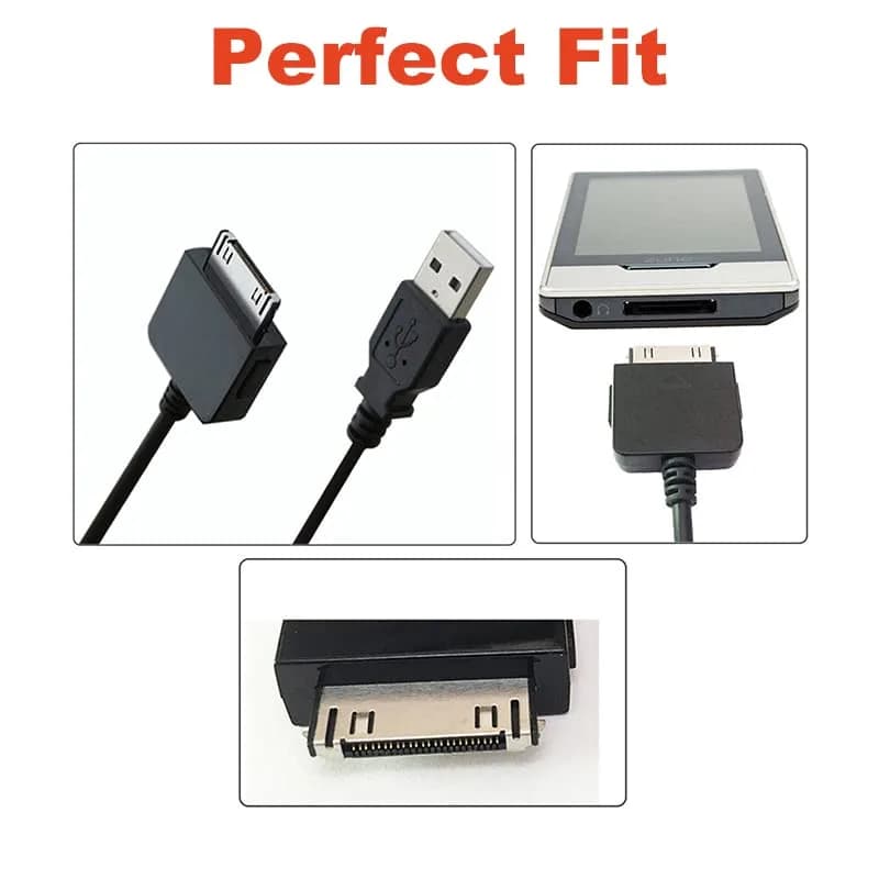Adhiper Black USB Sync Data Transfer Charging Cable for Microsoft Zune Zune2 ZuneHD MP3 MP4 Player (1m / 3.3ft) thumbnail 5