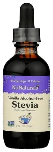 Nunaturals Liquid Stevia Sweetener, Vanilla Alcohol-Free, 2oz (2-Pack) | Zero-Calorie Sugar Substitute for Healthy Diets thumbnail 1