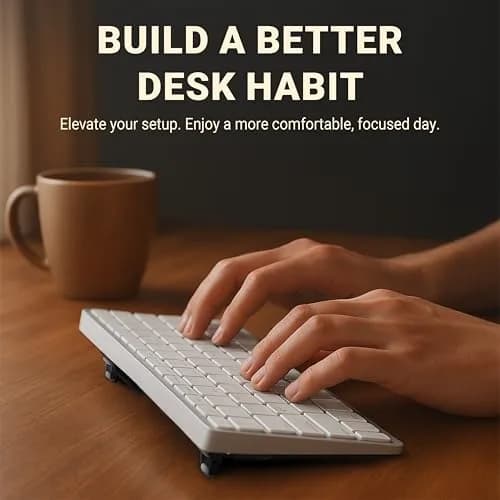 GPG2 ESC Flip Keyboard Stand for Desk, Adjustable Angles, Compatible with Apple Magic Keyboard & More thumbnail 9
