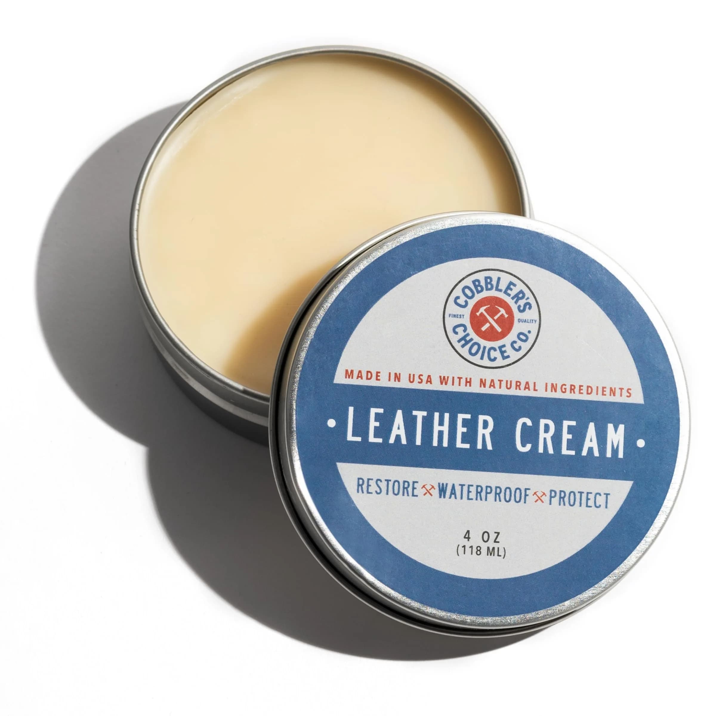 Cobbler's Choice Leather Cream - Deep Condition & Protect Shoes, Boots & Bags with Beeswax (59 ml) — 4 OZ. (118ML)