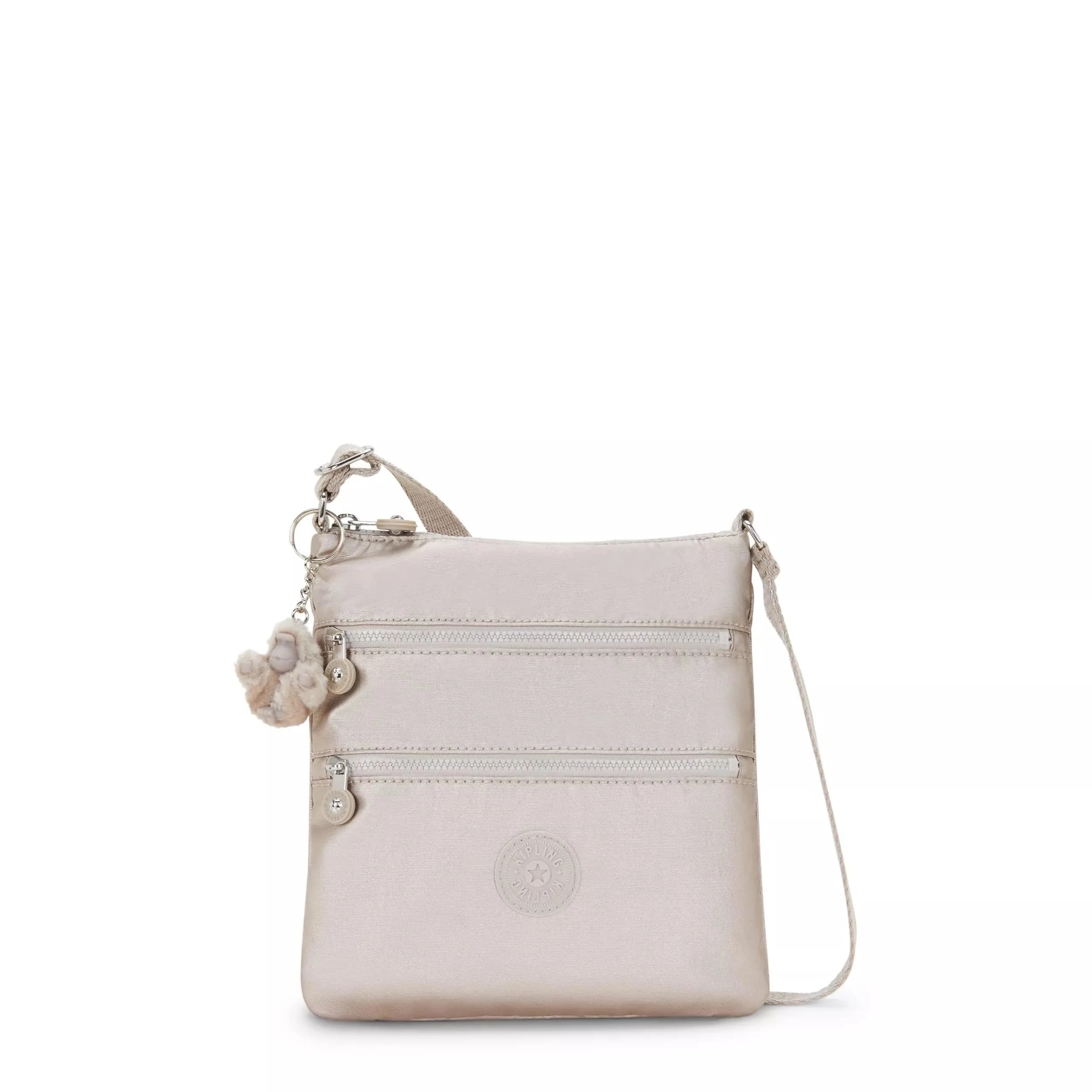 Kipling Keiko Mini Bag Lightweight Crossbody Purse | Adjustable Nylon Shoulder Sling (8"L x 9"H x 1.25"D) — Metallic Glow / 8''L x 9''H x 1.25''D