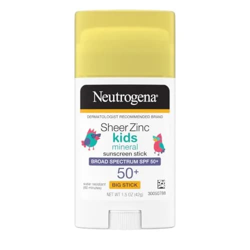 Neutrogena Sheer Zinc Oxide Kids Mineral Sunscreen Stick SPF 50+ 42g (1.5 Fl Oz) | Broad Spectrum UVA/UVB Protection thumbnail 1