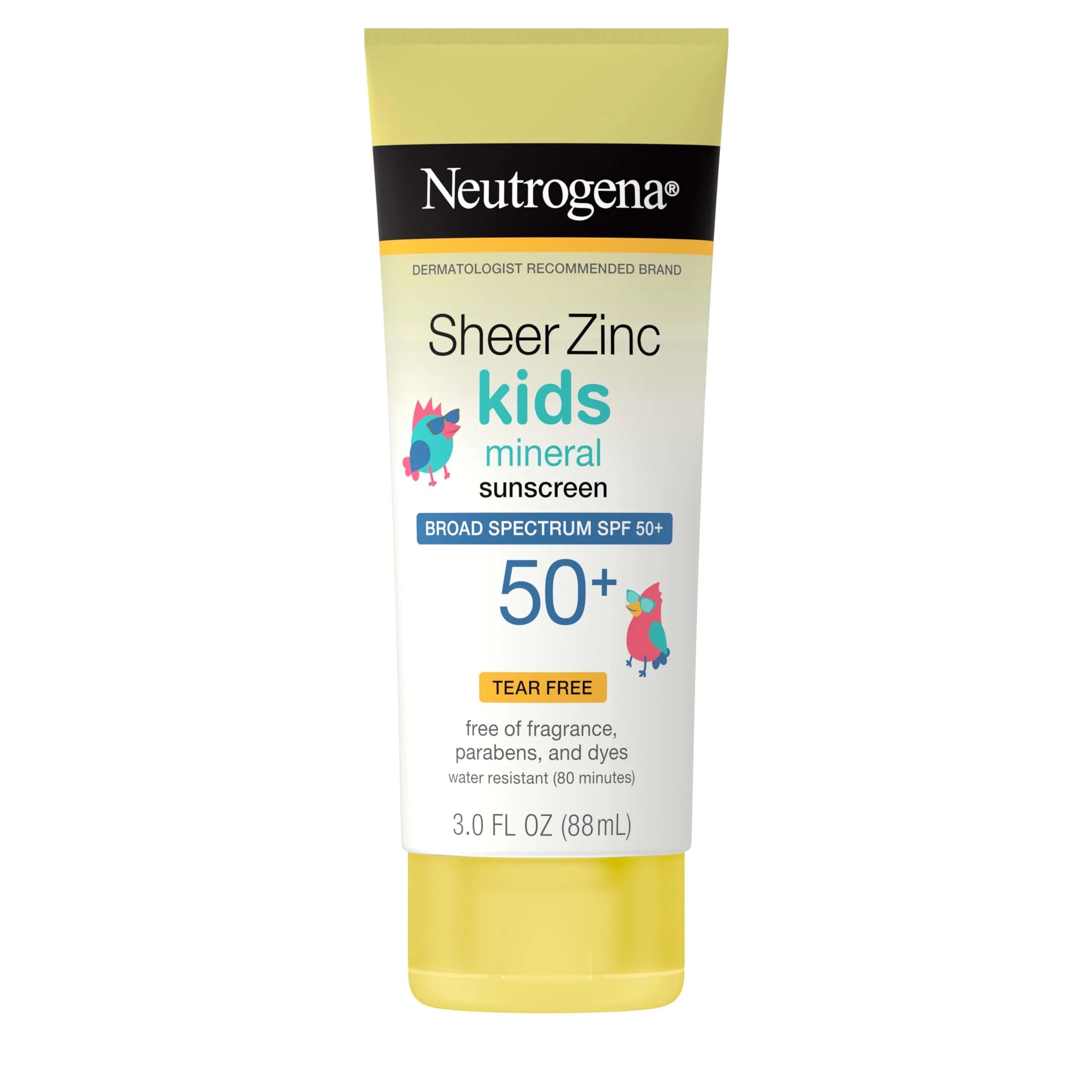 Neutrogena Sheer Zinc Oxide Kids Mineral Sunscreen Stick SPF 50+ 42g (1.5 Fl Oz) | Broad Spectrum UVA/UVB Protection — 3 Fl Oz