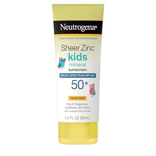 Neutrogena Sheer Zinc Kids Mineral Sunscreen Lotion SPF 50+ 89ml (3 fl oz) | Broad Spectrum UVA/UVB Protection thumbnail 1