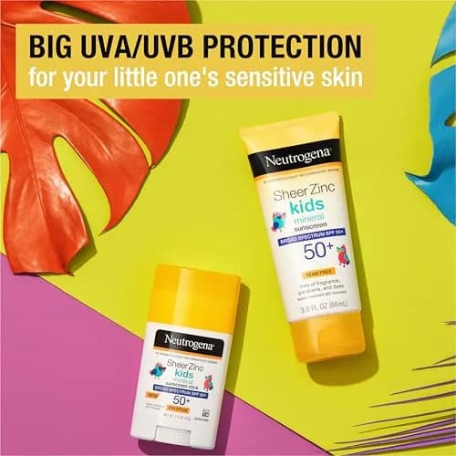Neutrogena Sheer Zinc Kids Mineral Sunscreen Lotion SPF 50+ 89ml (3 fl oz) | Broad Spectrum UVA/UVB Protection thumbnail 2