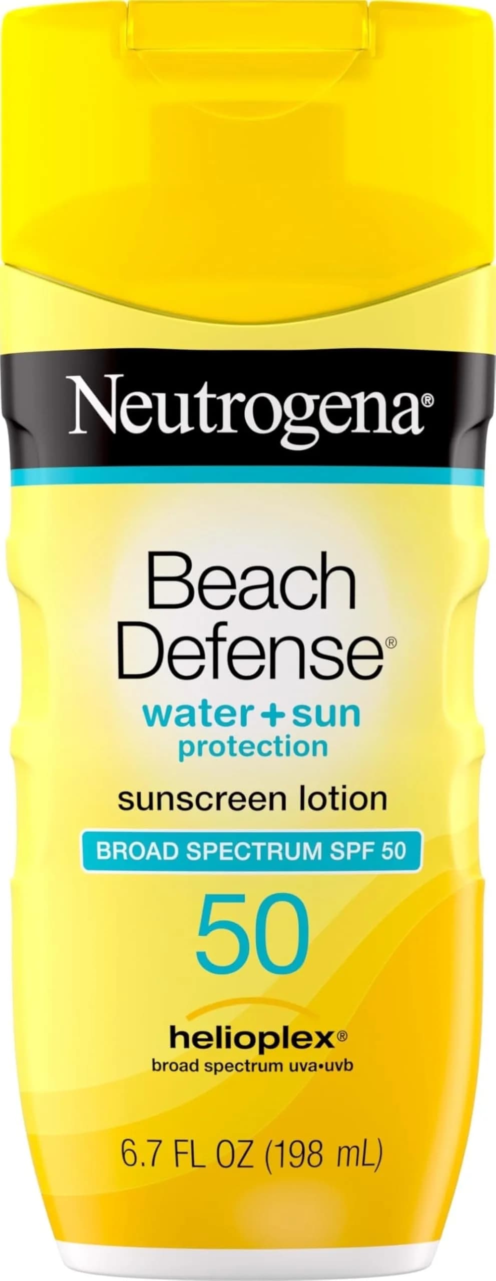 Neutrogena Beach Defense Sunscreen Lotion SPF 50, 198ml (6.7 fl oz) | Broad Spectrum UVA/UVB Protection - main product image
