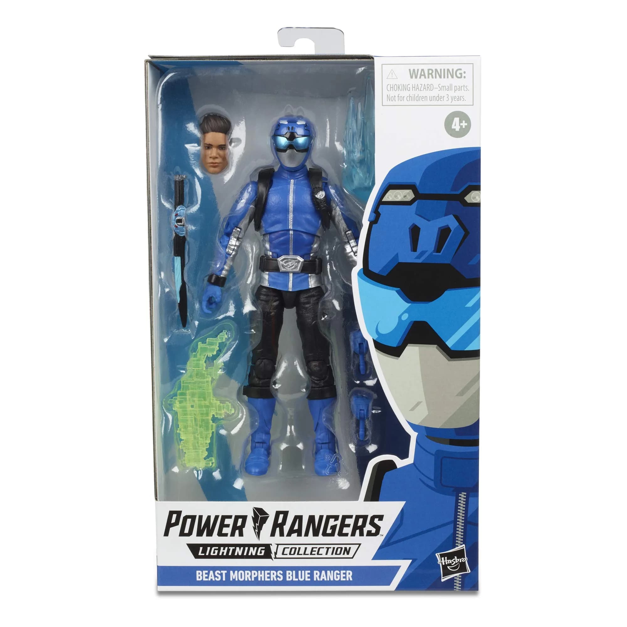 Power Rangers Lightning Collection 6-Inch Beast Morphers Blue Ranger Action Figure | ASTM-Tested Toy for Kids 4+ — Multicolor