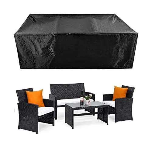 CKCLUU Patio Furniture Cover 208 cm x 158 cm x 76 cm | Waterproof 420D Oxford Fabric with Buckles thumbnail 1