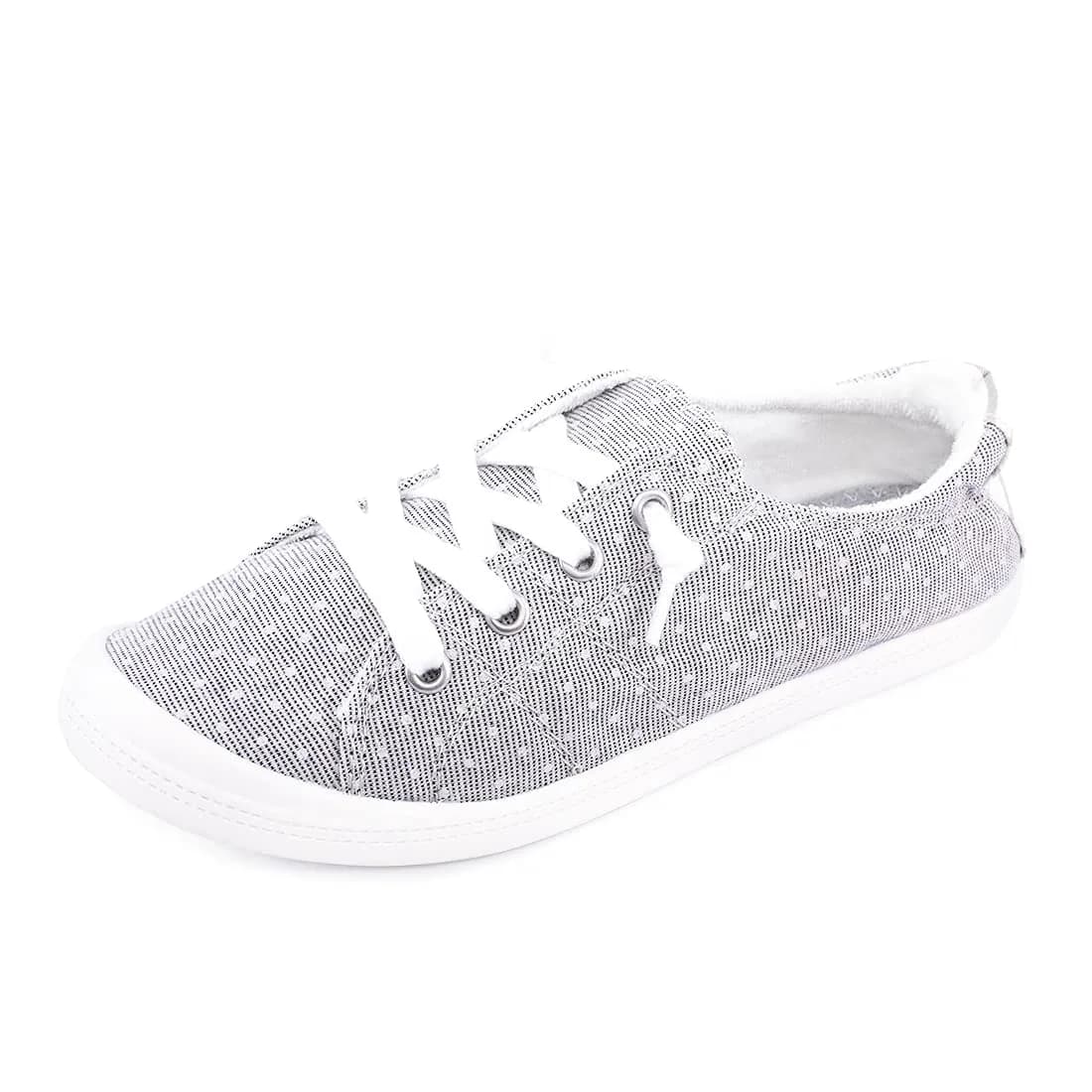 BENEKER Women's Low Top Canvas Sneakers with Polka Dots, Size 8 (US 8 / 25.4 cm)