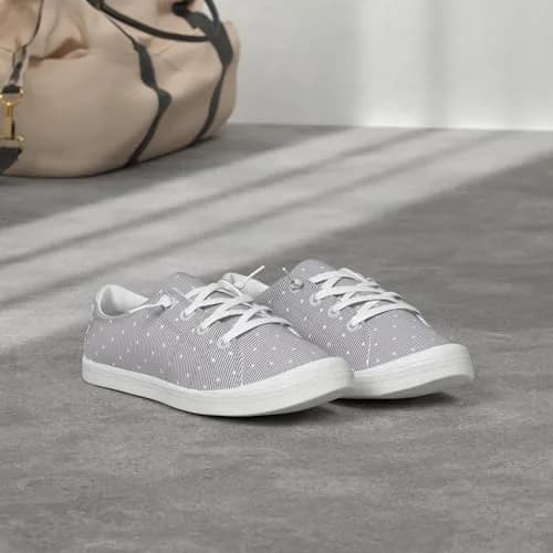 BENEKER Women's Low Top Canvas Sneakers with Polka Dots, Size 8 (US 8 / 25.4 cm) thumbnail 2