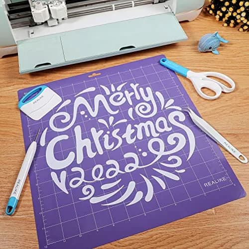REALIKE 12x12 inch StrongGrip Cutting Mat (3 Mats, Purple) | Perfect for Cricut Crafts & Quilting thumbnail 4