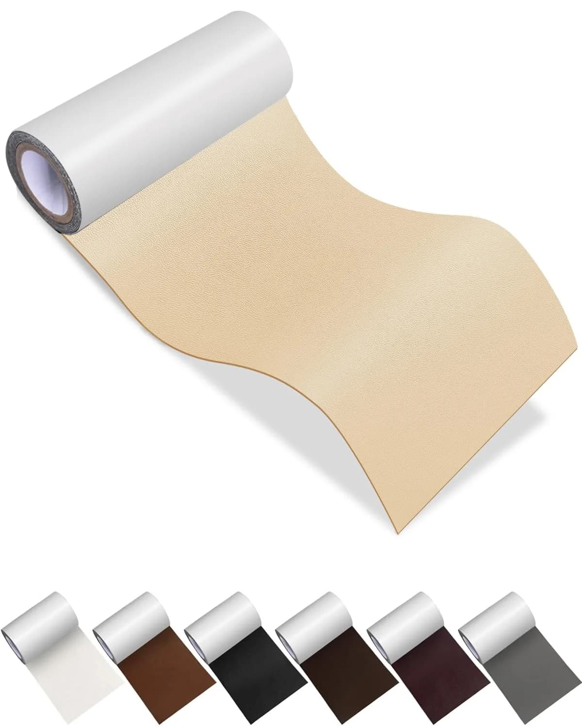 Numola Self-Adhesive Leather Repair Patch 4x60 Inch (10x152 cm) | Fix Holes, Scratches, Tears on Couches, Bags, Jackets — Dark Brown