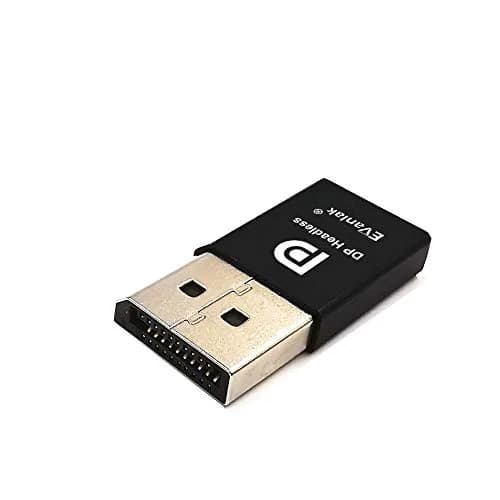 EVanlak DisplayPort Headless Ghost Display Emulator 4K DP Dummy Plug | Supports 3840x2160@17Hz thumbnail 1