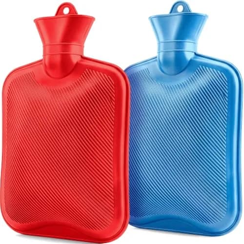 SteadMax 2 Pack Hot Water Bottles 2L | Durable Rubber Heat Therapy for Pain Relief thumbnail 1