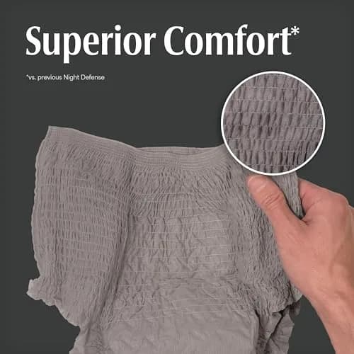 Depend Night Defense Adult Incontinence Underwear for Men, Large, 14 Count | Up to 12 Hours Overnight Protection thumbnail 5