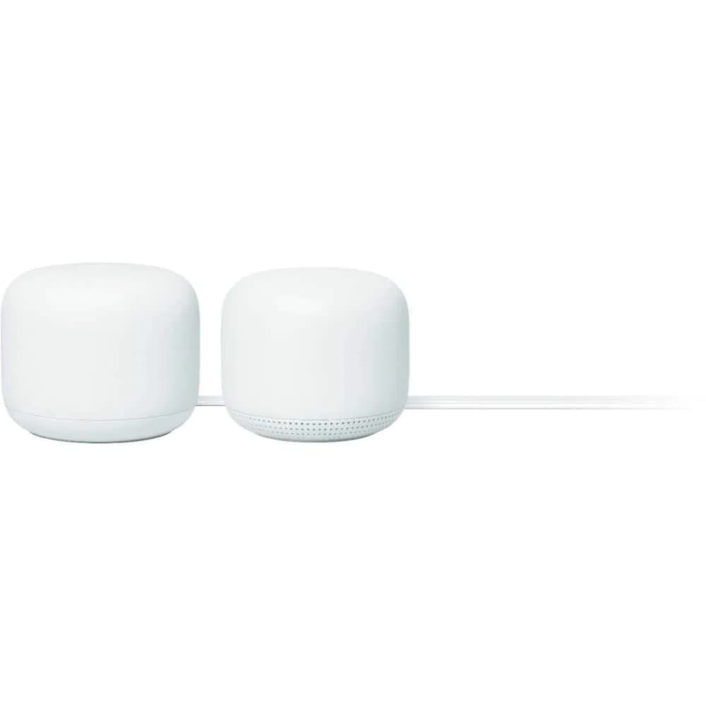 Google Nest Wifi Router - Mesh Wi-Fi System - 2 Pack | Covers 4400 sq ft, Handles 200 Devices - main product image