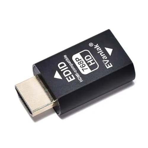 EVanlak HDMI EDID Emulator Passthrough 3rd Gen 1.6in (4.1cm) | Maintains Display Resolution for Seamless Connectivity thumbnail 1